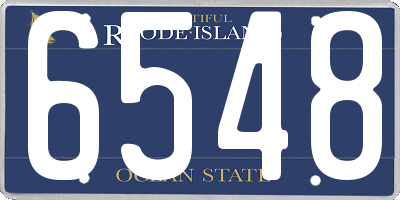 RI license plate 6548