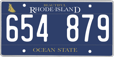 RI license plate 654879