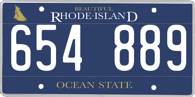 RI license plate 654889