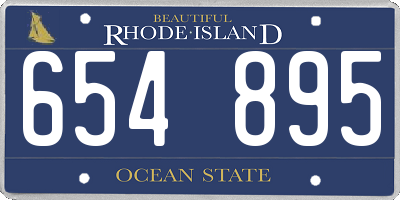 RI license plate 654895