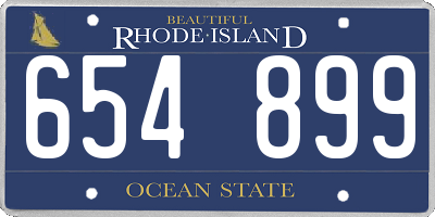 RI license plate 654899