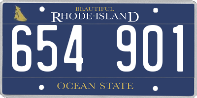 RI license plate 654901