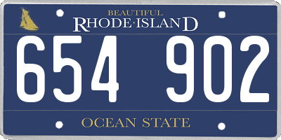 RI license plate 654902