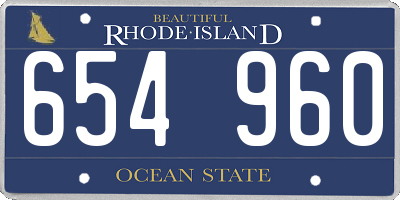 RI license plate 654960