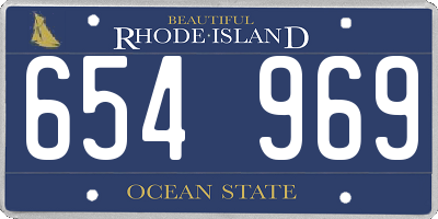 RI license plate 654969