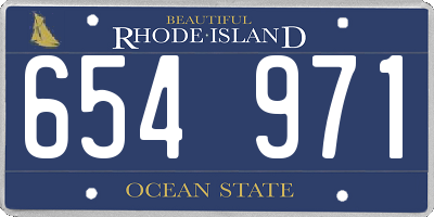 RI license plate 654971