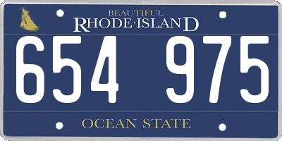 RI license plate 654975
