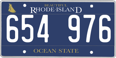 RI license plate 654976