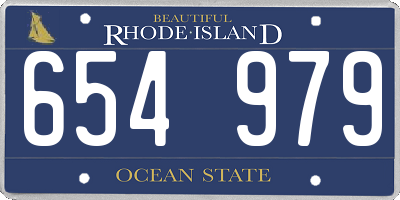 RI license plate 654979