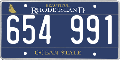 RI license plate 654991