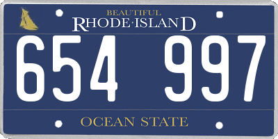 RI license plate 654997