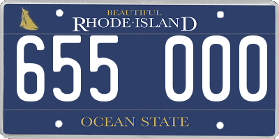 RI license plate 655000