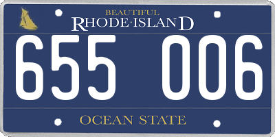 RI license plate 655006