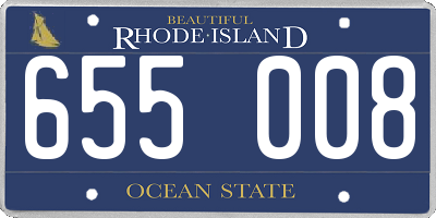 RI license plate 655008