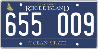 RI license plate 655009