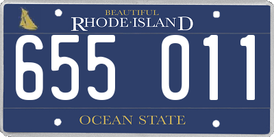 RI license plate 655011