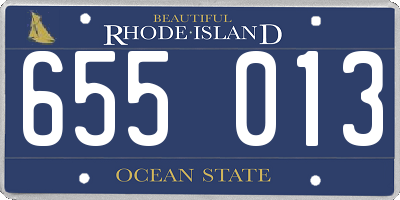 RI license plate 655013