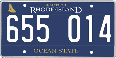 RI license plate 655014