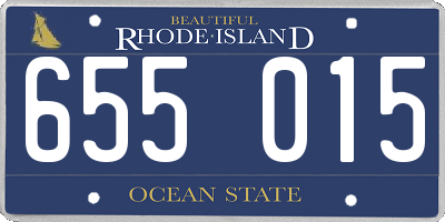 RI license plate 655015