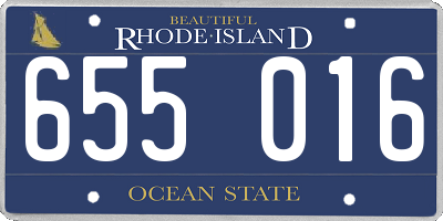 RI license plate 655016