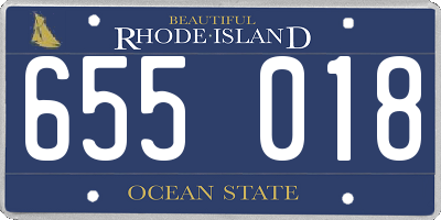RI license plate 655018