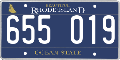 RI license plate 655019