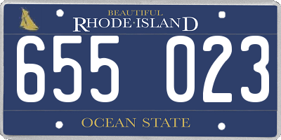 RI license plate 655023