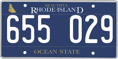 RI license plate 655029