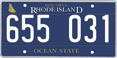 RI license plate 655031