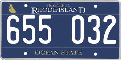 RI license plate 655032