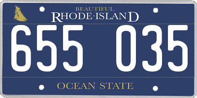 RI license plate 655035