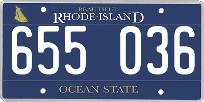 RI license plate 655036