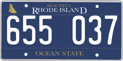 RI license plate 655037