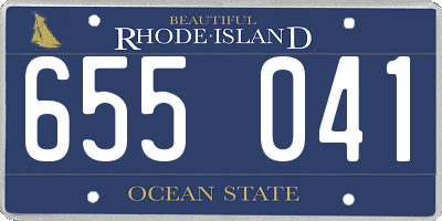 RI license plate 655041