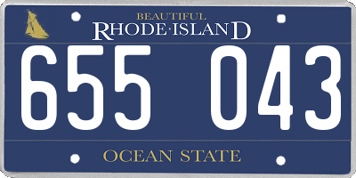 RI license plate 655043