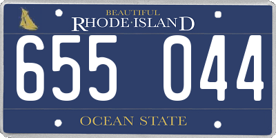 RI license plate 655044