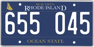 RI license plate 655045