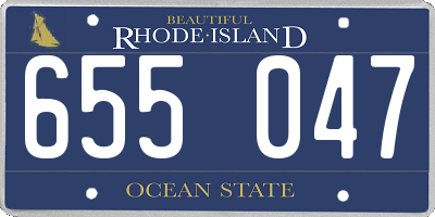 RI license plate 655047