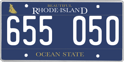 RI license plate 655050