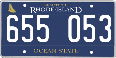 RI license plate 655053