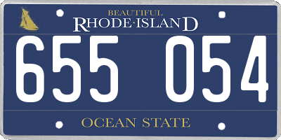 RI license plate 655054
