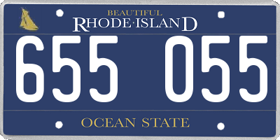 RI license plate 655055