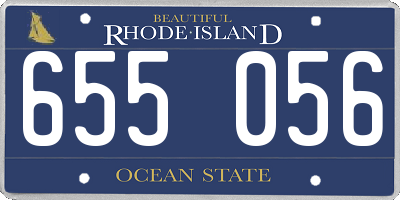 RI license plate 655056