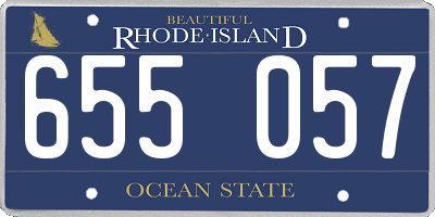 RI license plate 655057