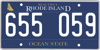 RI license plate 655059