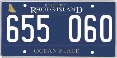 RI license plate 655060
