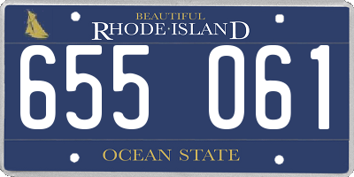 RI license plate 655061