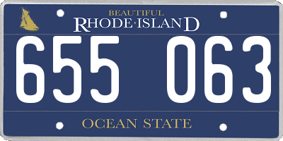 RI license plate 655063