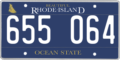 RI license plate 655064