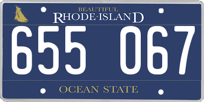 RI license plate 655067